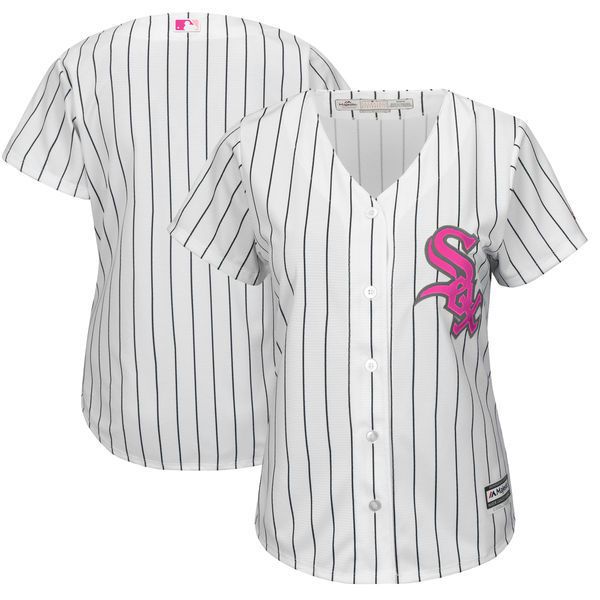 Women 2017 MLB Chicago White Sox White Mothers Day Jerseys